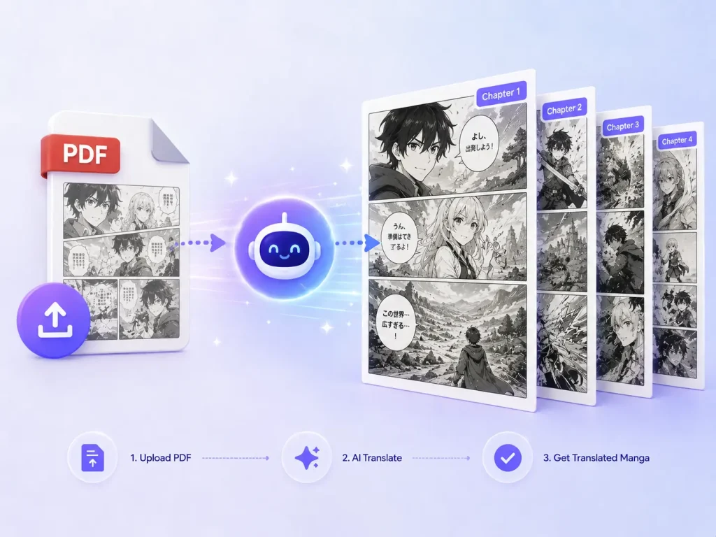 support translate manga into different languages